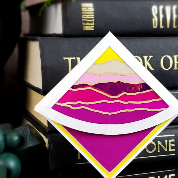 Pink Mountains Signature Corner Bookmark