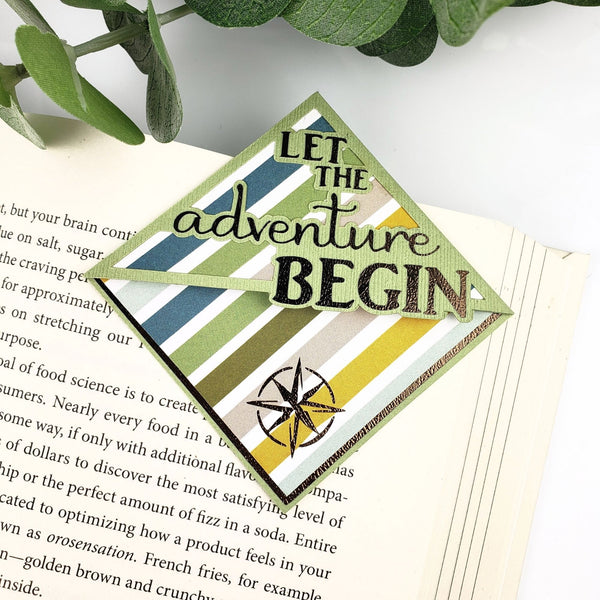 Adventure Begins Signature Corner Bookmark