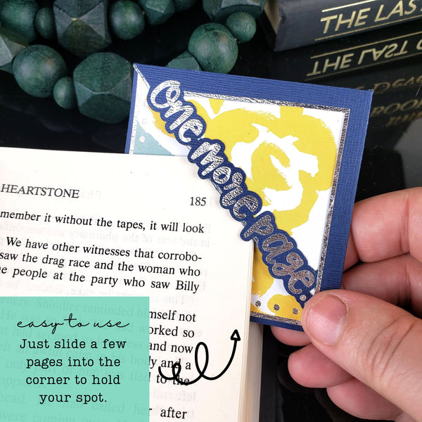 One More Page Signature Corner Bookmark
