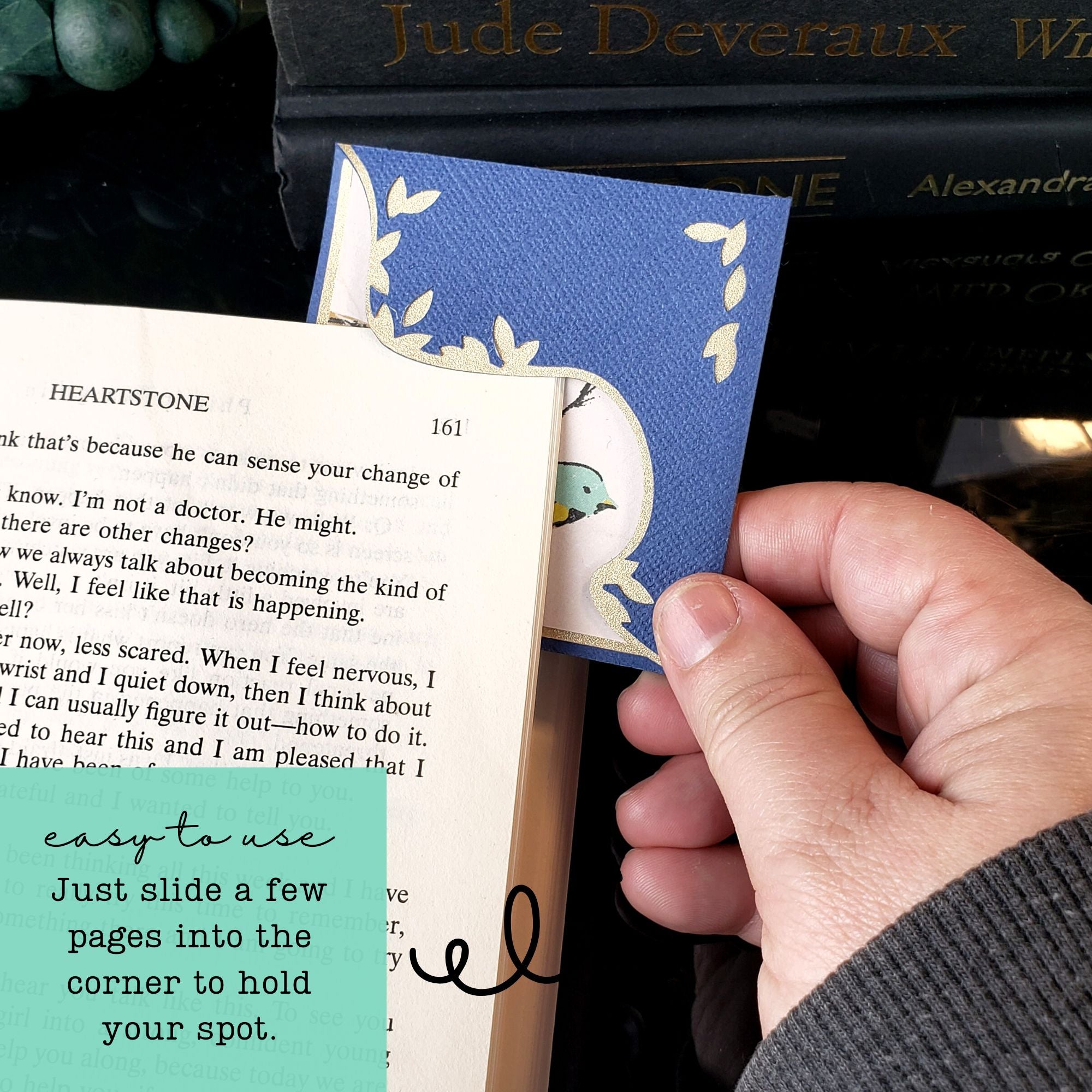 Artsy Birds + Leaves Signature Corner Bookmark