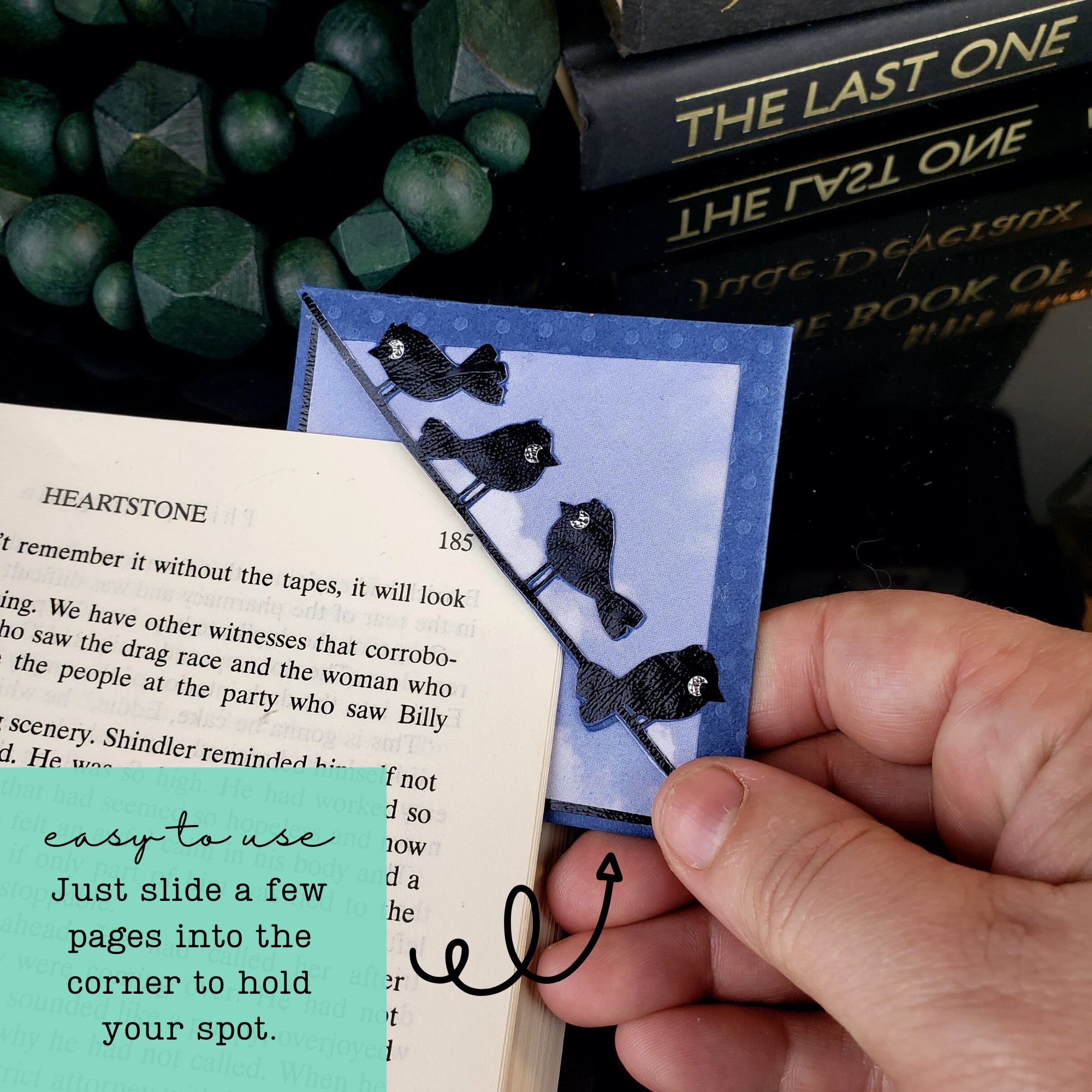 Birds on a Wire Signature Corner Bookmark