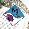 Teal Butterfly Poppy Signature Corner Bookmark
