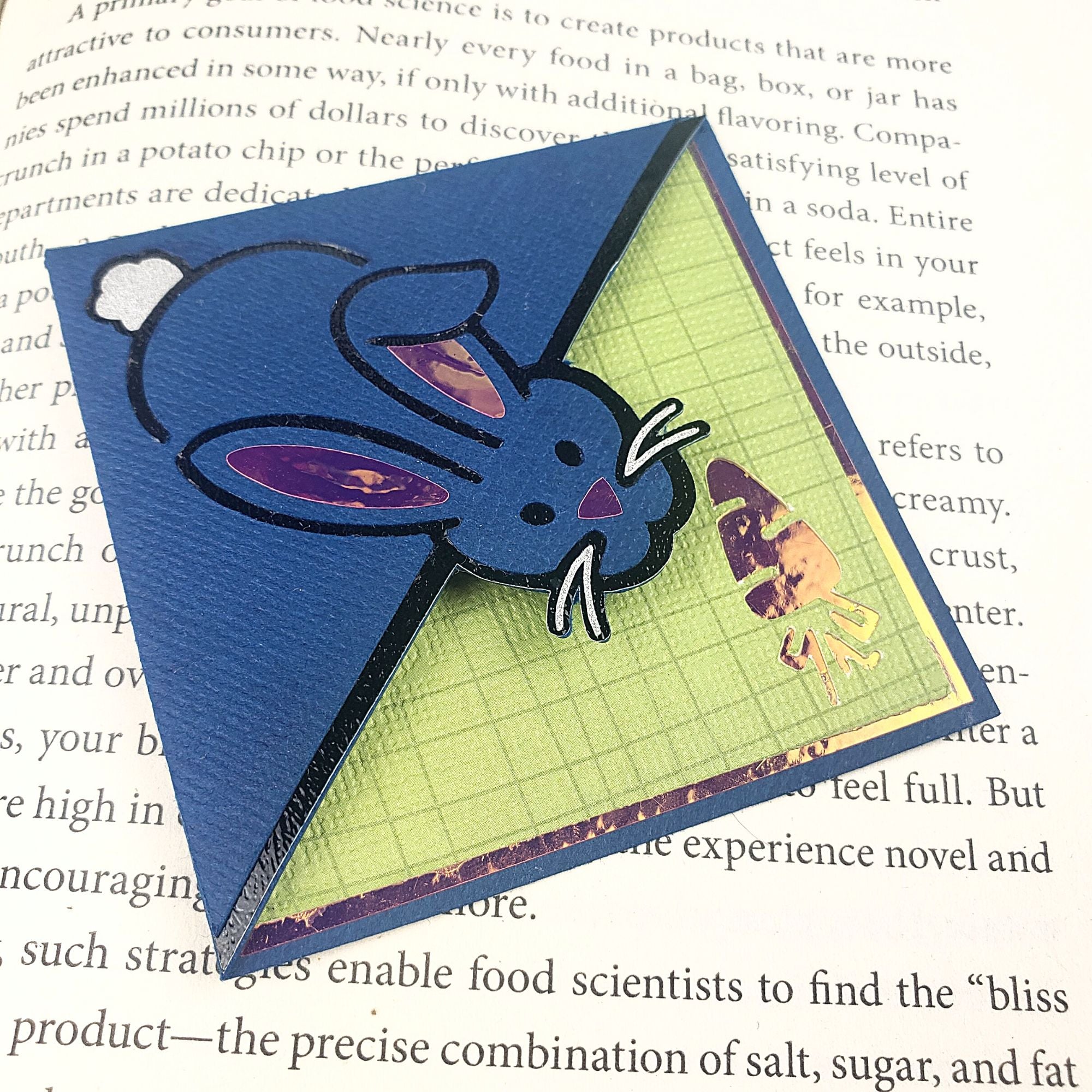 Blue Bunny Signature Corner Bookmark