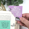 Peony Bouquet + Leaves Signature Corner Bookmark