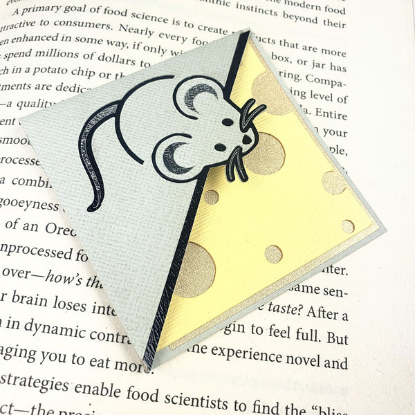 Mouse Cheese Signature Corner Bookmark