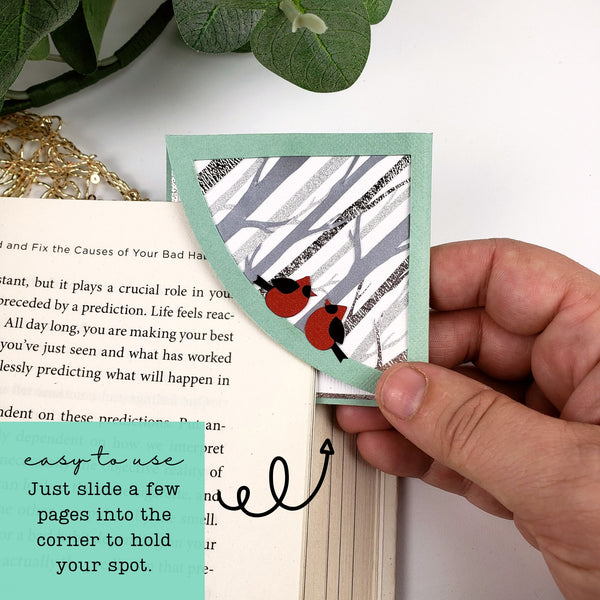 Birch Birds Deluxe Corner Bookmark