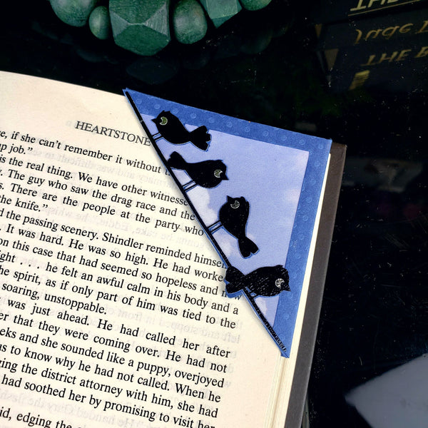 Birds on a Wire Signature Corner Bookmark