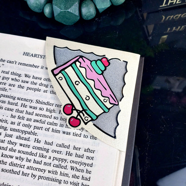 Cartoon Cake Slice Signature Corner Bookmark