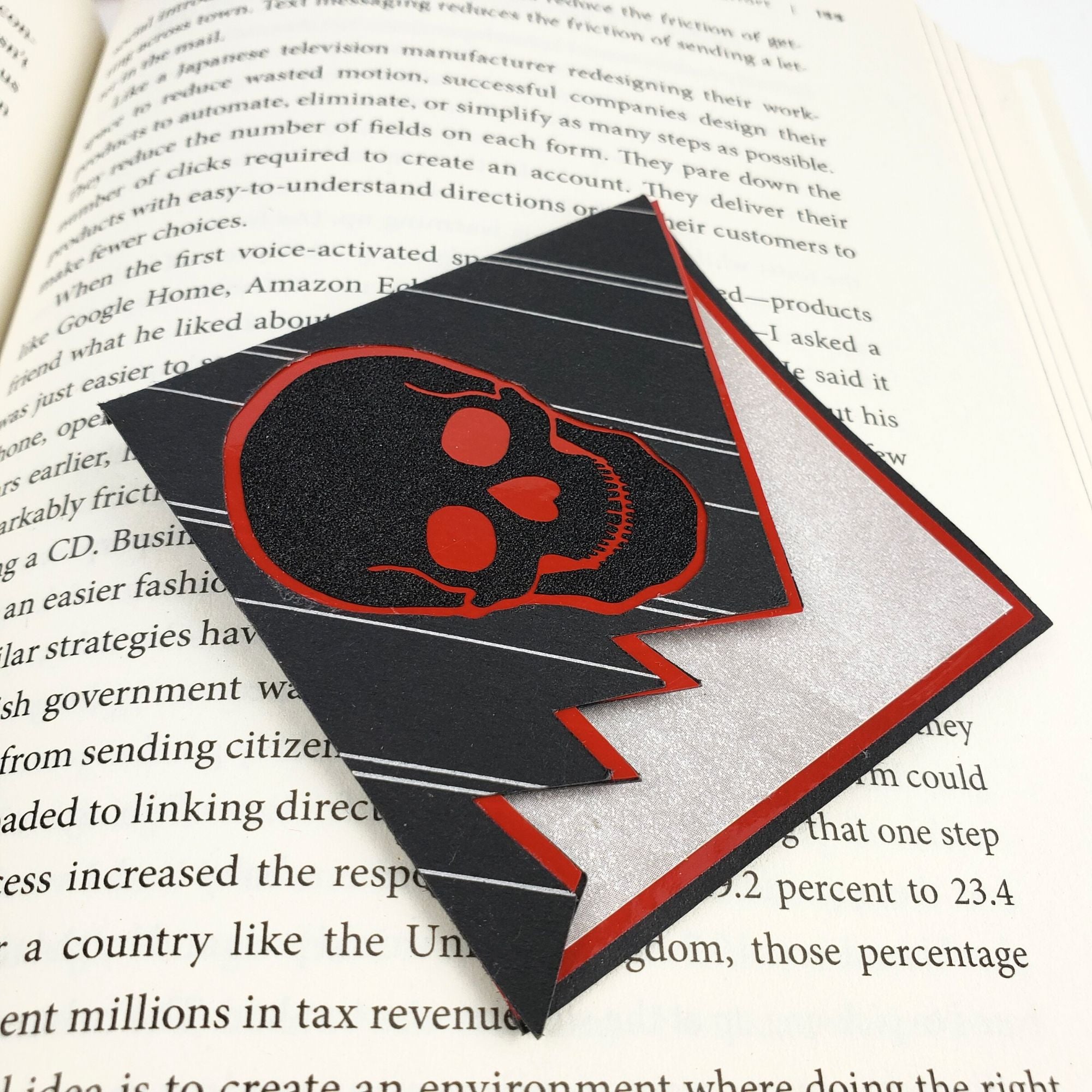 Skull Signature Corner Bookmark