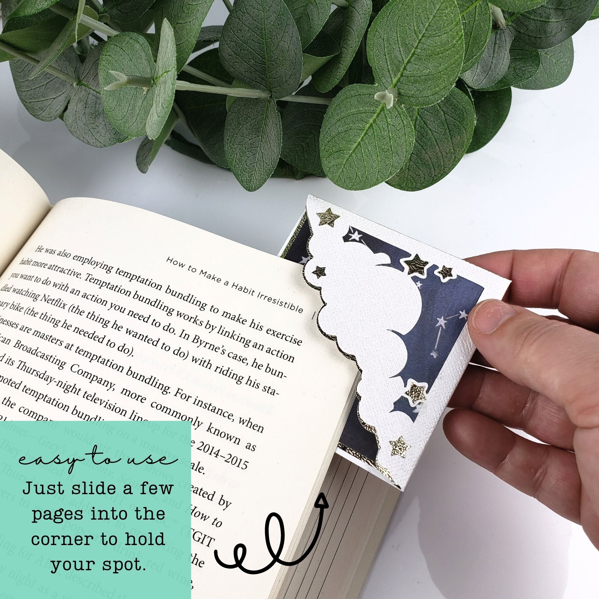 Night Sky Stars Signature Corner Bookmark