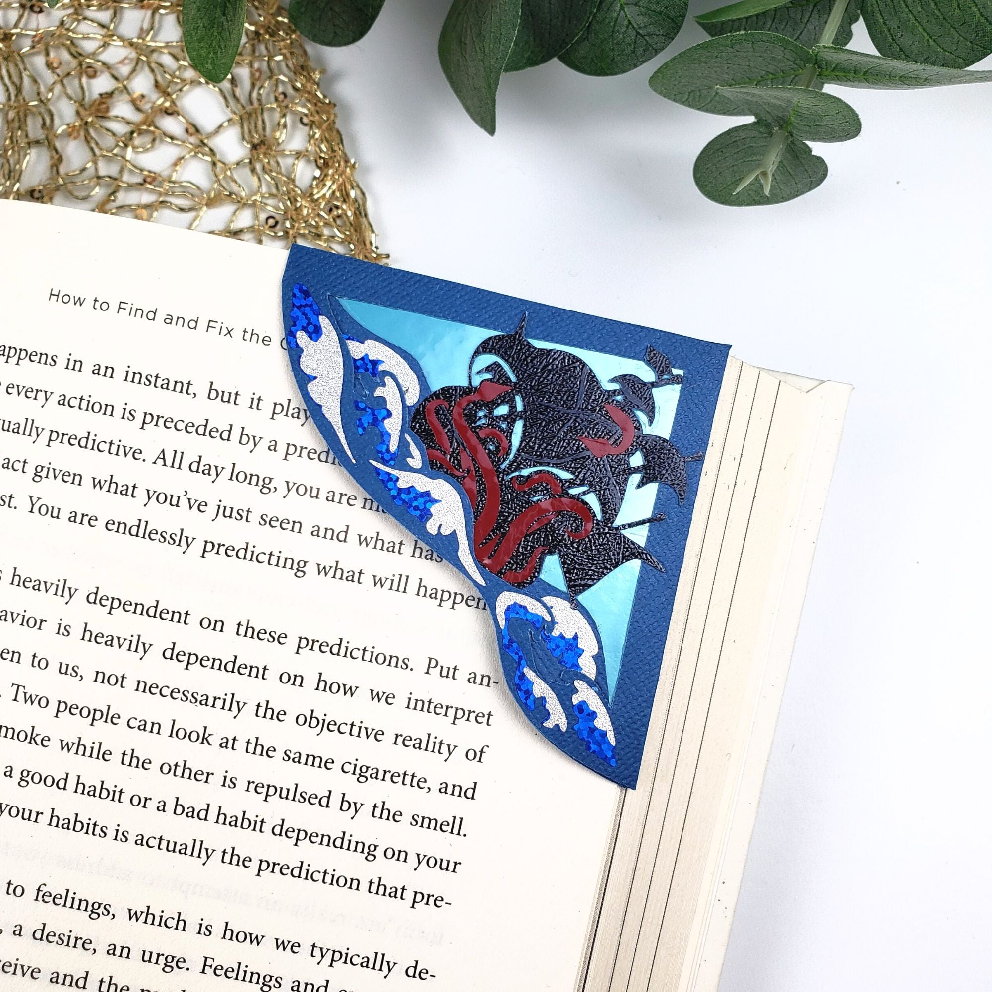 Krakken Squid Pirate Deluxe Corner Bookmark