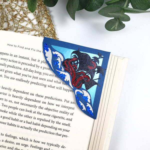 Krakken Squid Pirate Deluxe Corner Bookmark