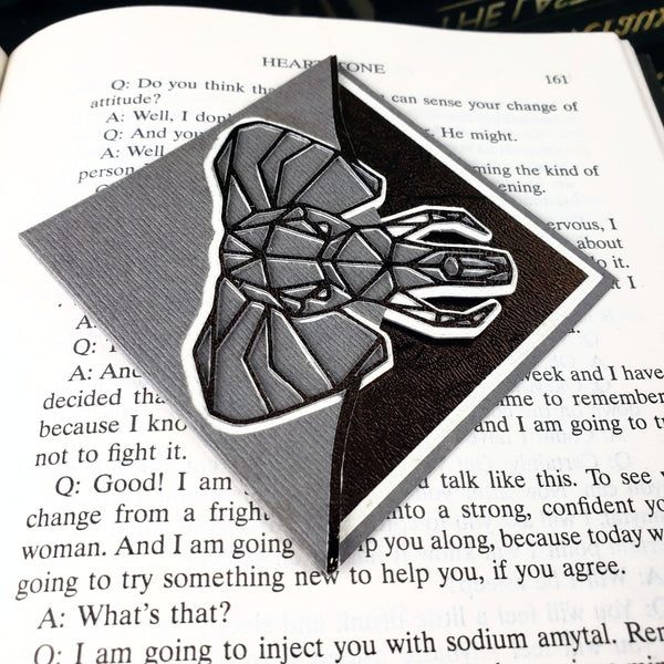 Geo Elephant Deluxe Corner Bookmark