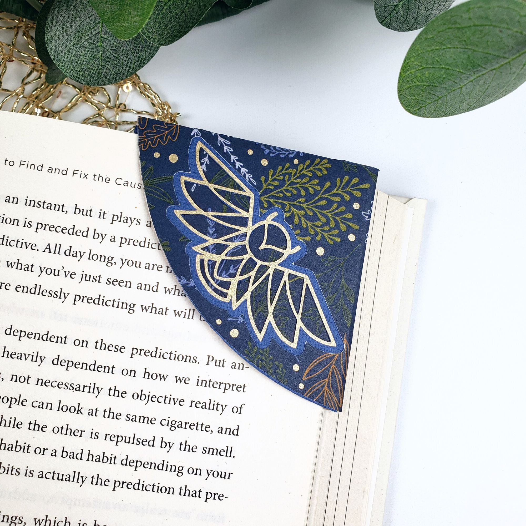 Geo Owl Deluxe Corner Bookmark