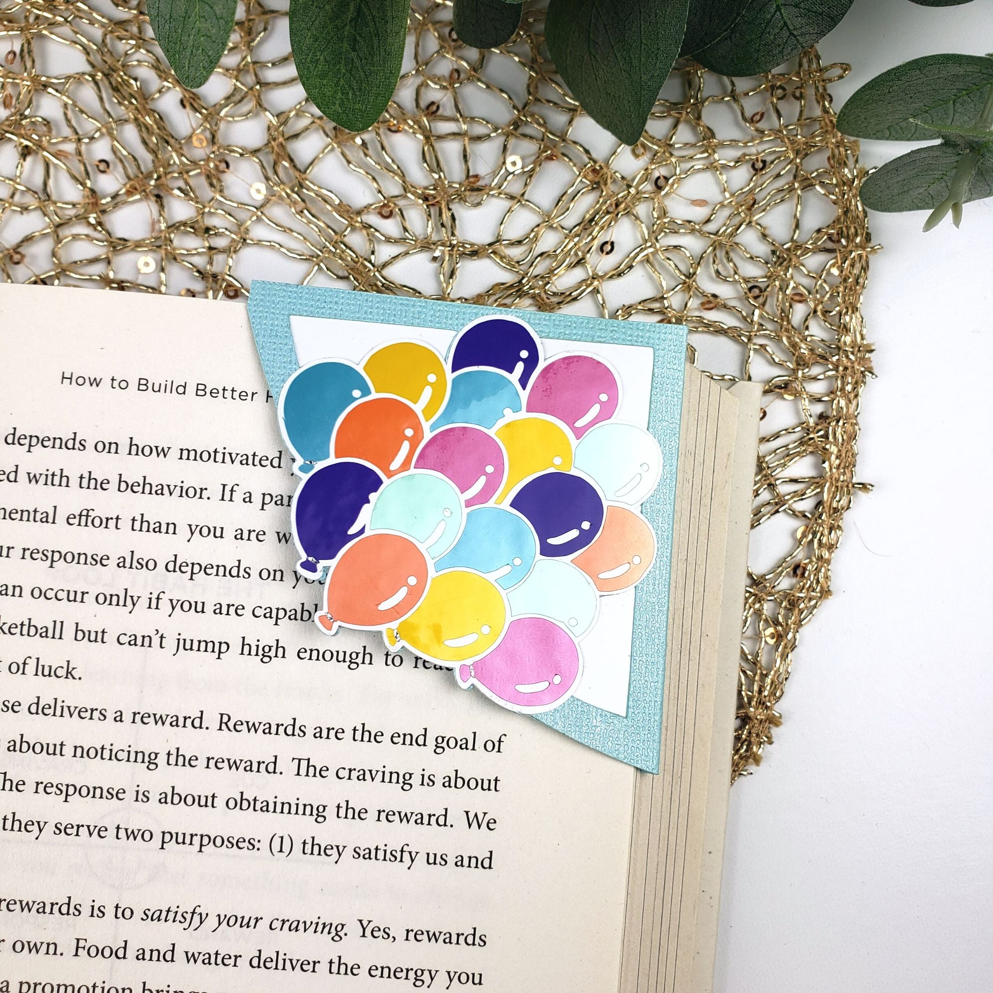 Balloon Bouquet Signature Corner Bookmark