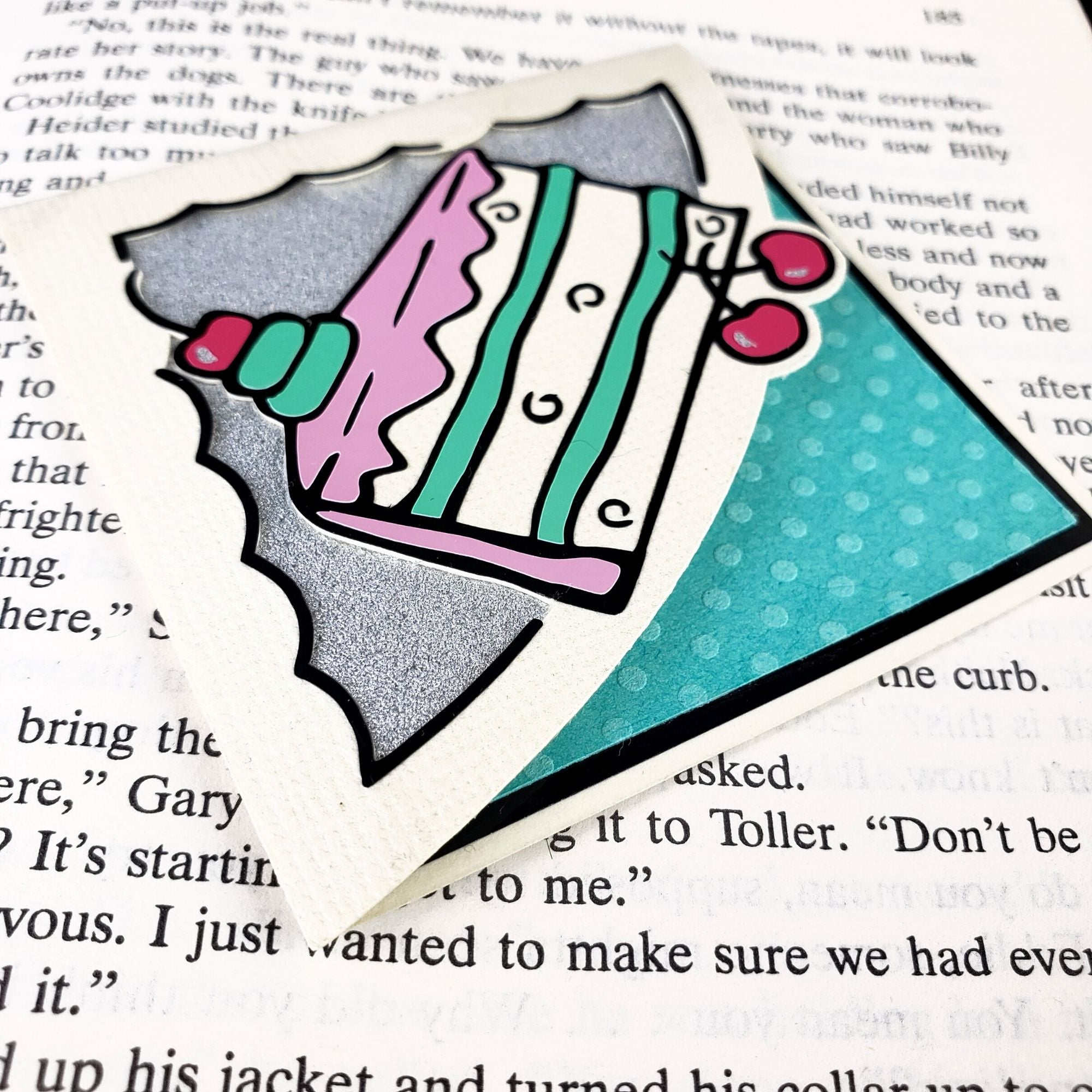 Cartoon Cake Slice Signature Corner Bookmark