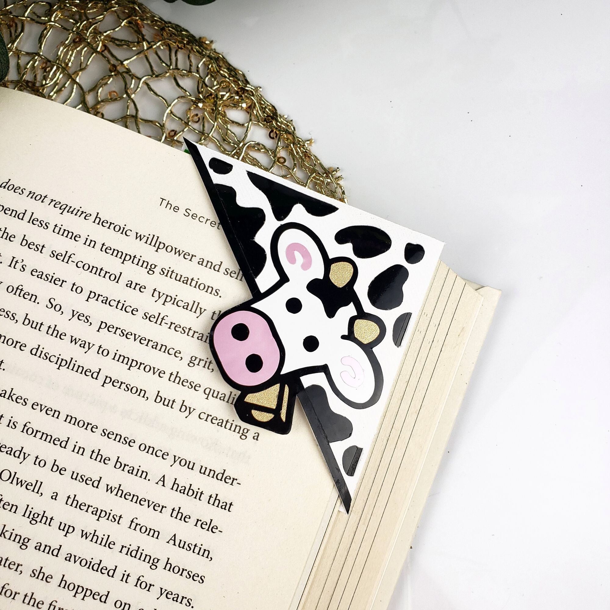Cow Belle Signature Corner Bookmark