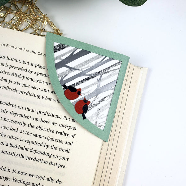 Birch Birds Deluxe Corner Bookmark