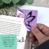Purple Butterfly Poppy Signature Corner Bookmark