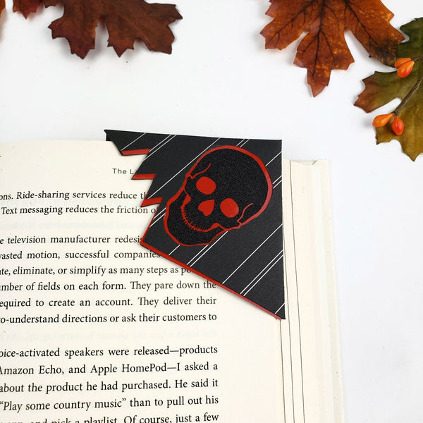 Skull Signature Corner Bookmark