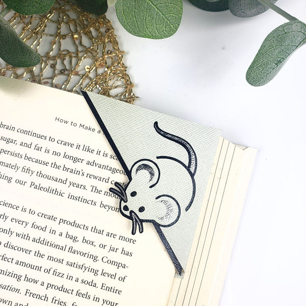 Mouse Cheese Signature Corner Bookmark