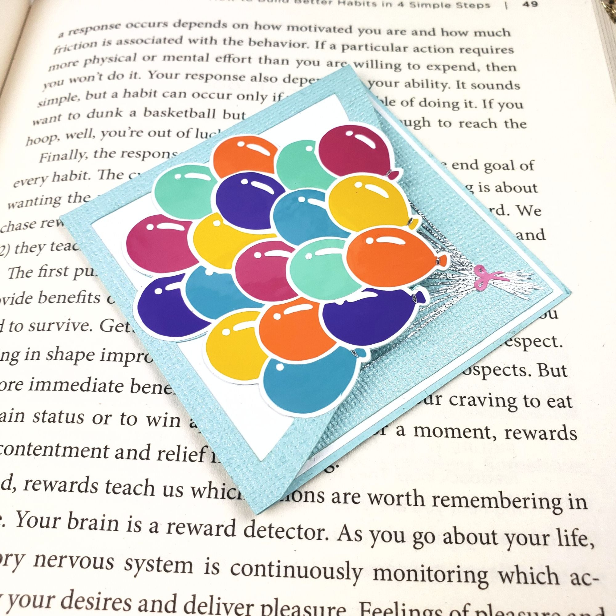 Balloon Bouquet Signature Corner Bookmark