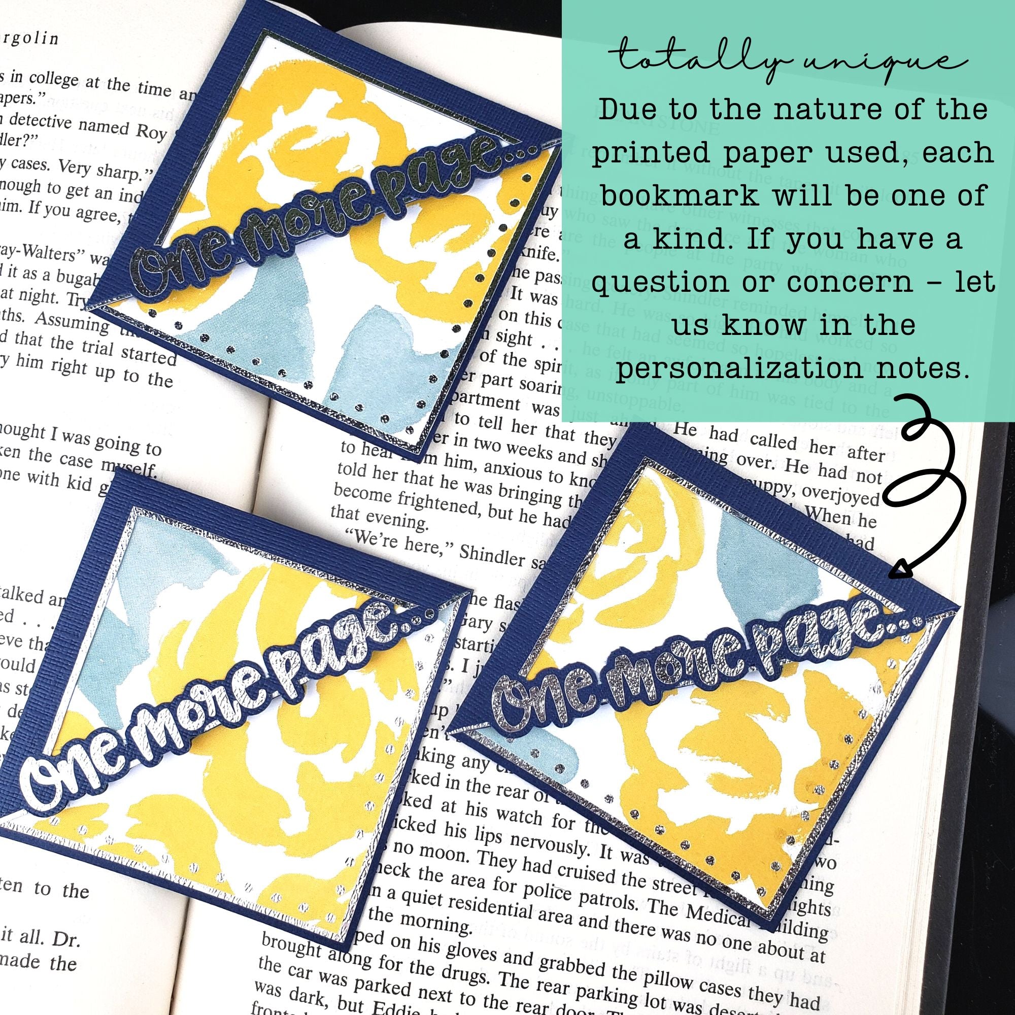 One More Page Signature Corner Bookmark