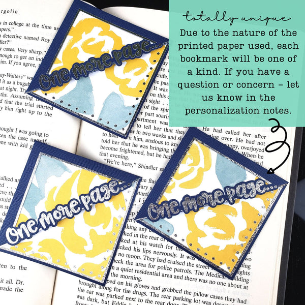 One More Page Signature Corner Bookmark