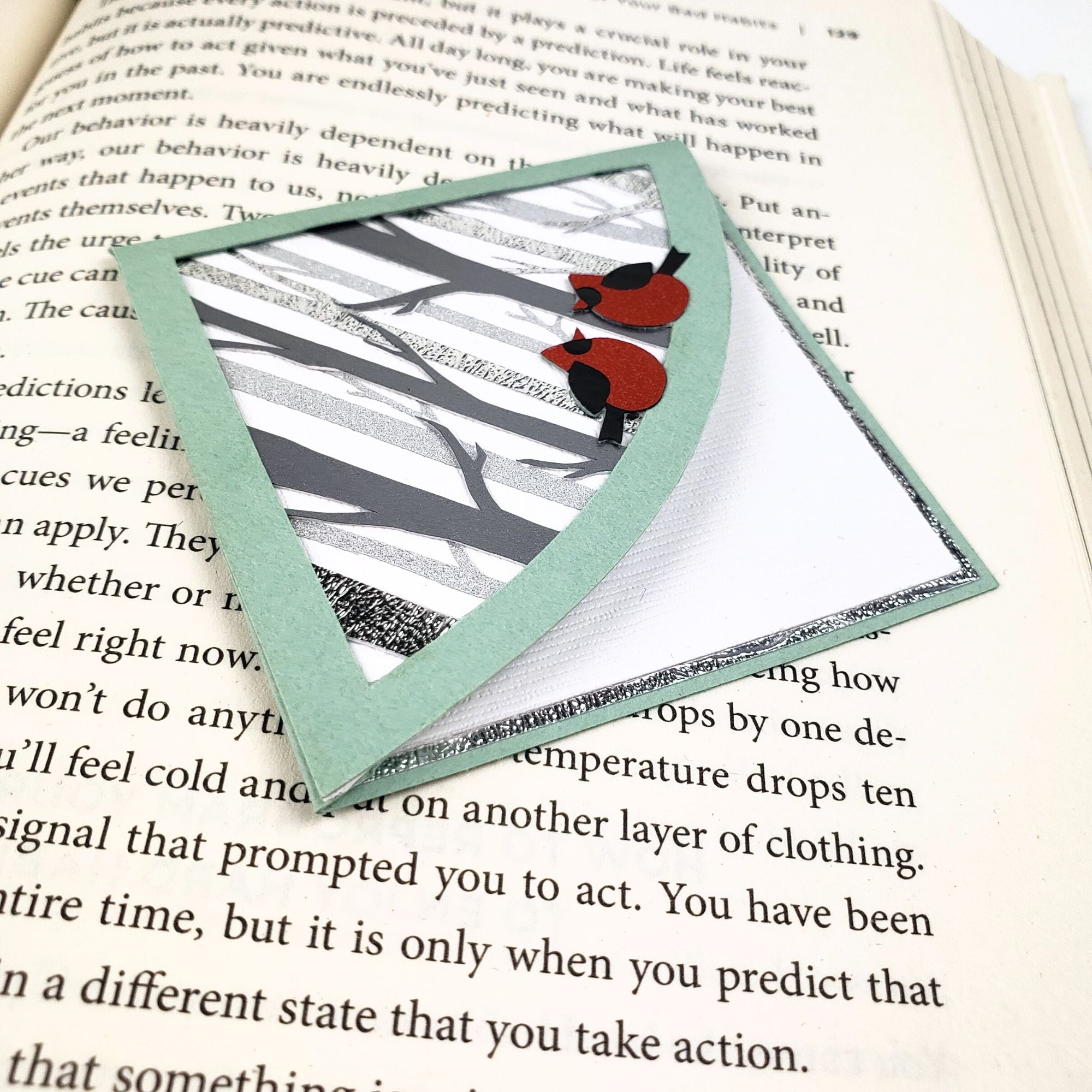 Birch Birds Deluxe Corner Bookmark