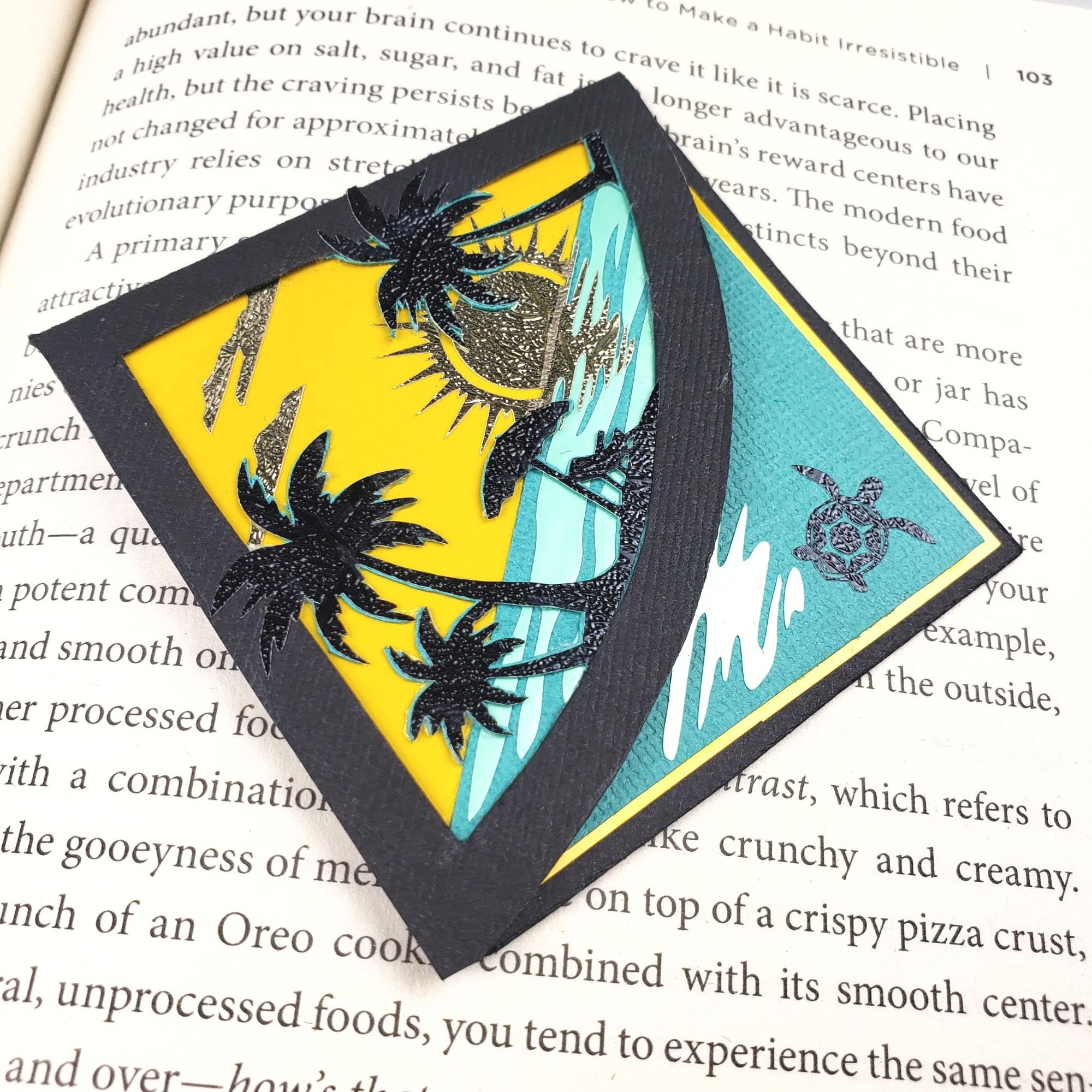 Beach Sunrise Deluxe Corner Bookmark