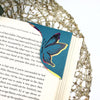 Teal Butterfly Poppy Signature Corner Bookmark