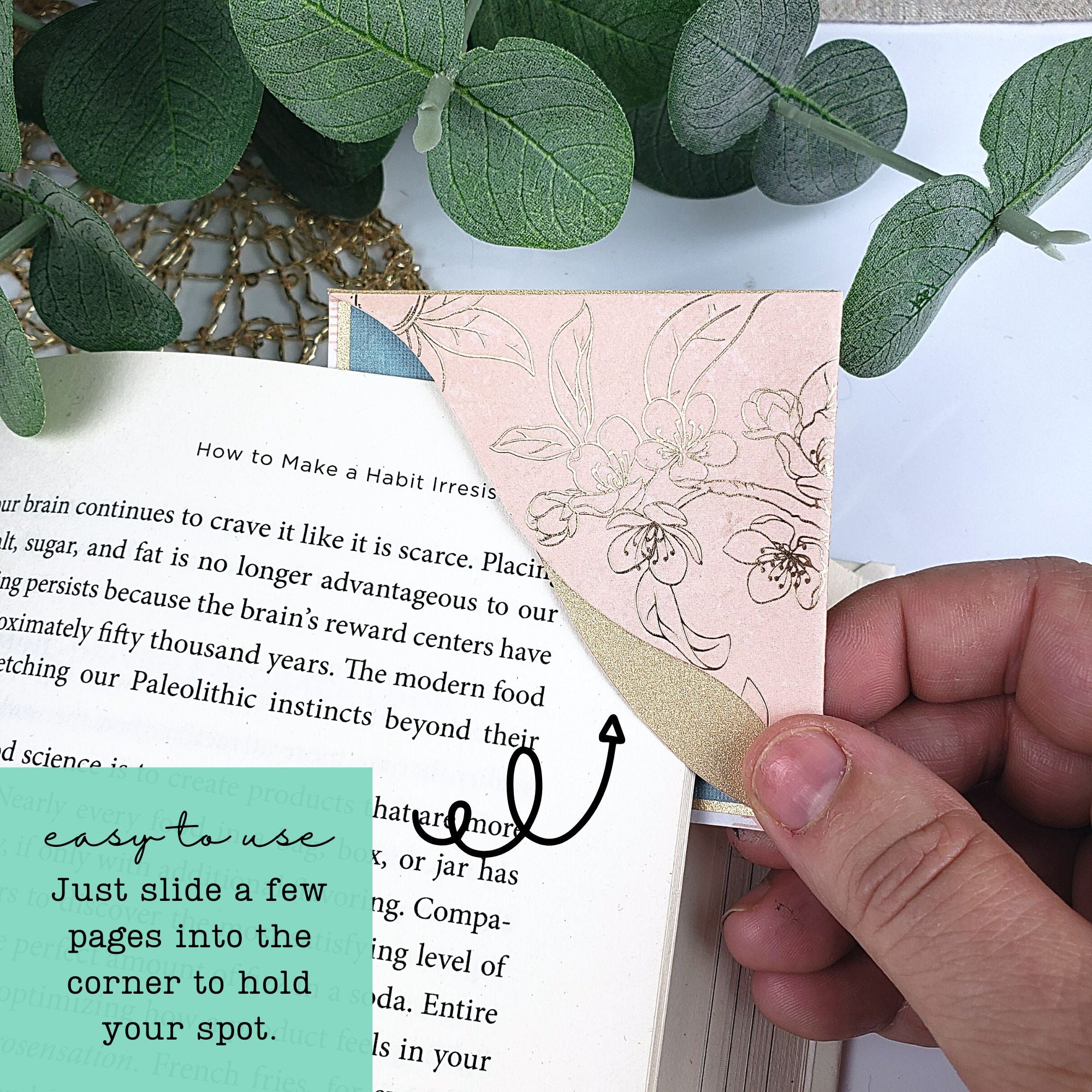Bloom Signature Corner Bookmark
