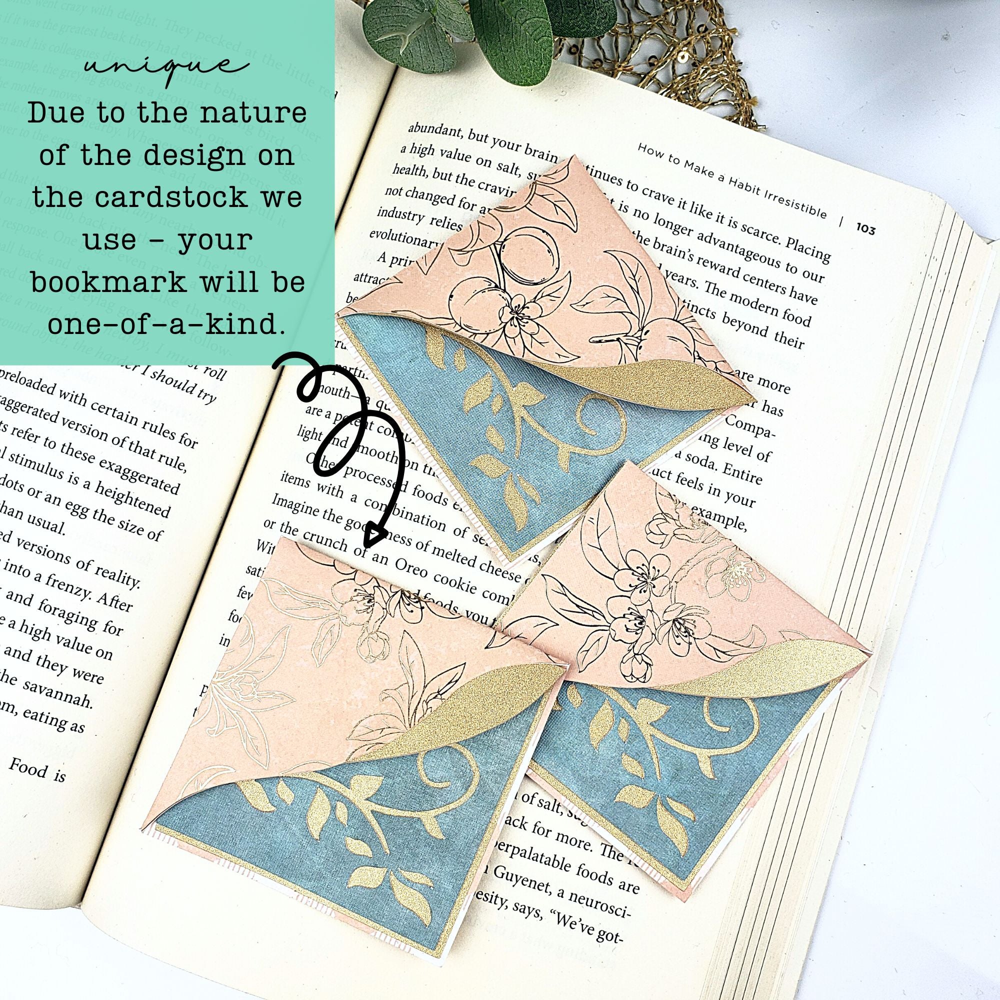 Bloom Signature Corner Bookmark