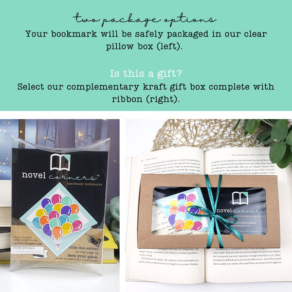 Blue Pink Bird Signature Corner Bookmark