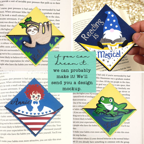 Custom Designed Paper Corner Bookmark