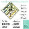 Adventure Begins Signature Corner Bookmark