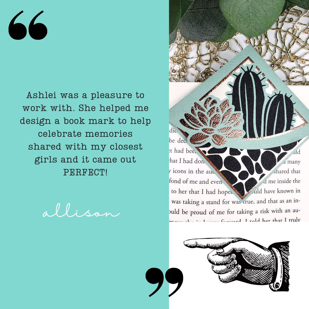 Custom Designed Paper Corner Bookmark