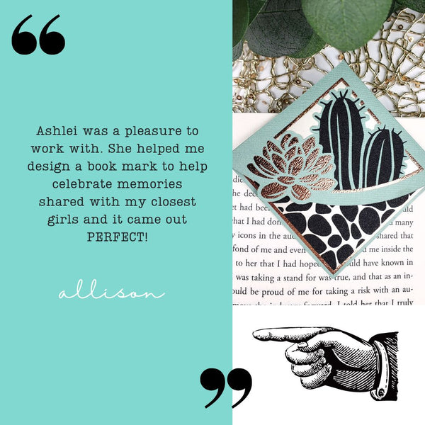 Custom Designed Paper Corner Bookmark