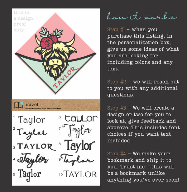 For Authors - Custom Designed Corner Bookmark to Match Your Book