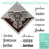 Geo Elephant Deluxe Corner Bookmark