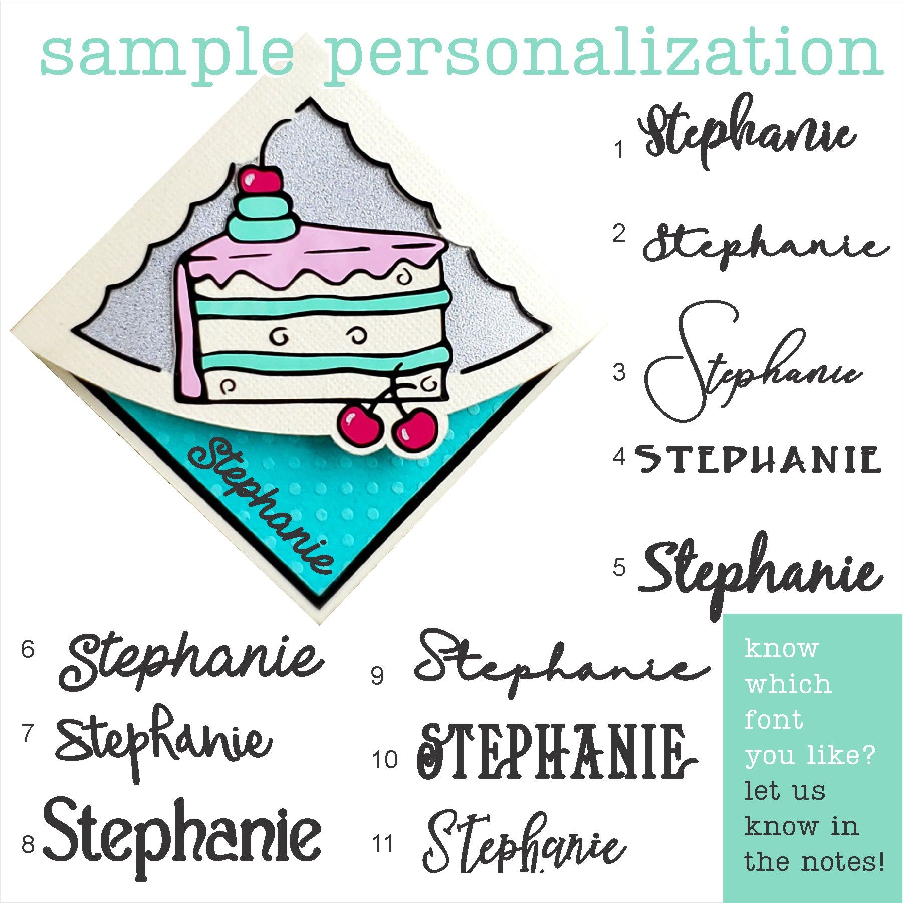 Cartoon Cake Slice Signature Corner Bookmark