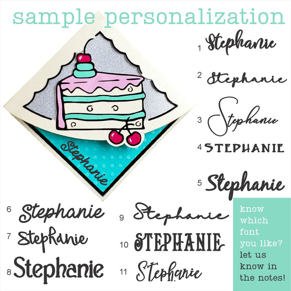 Cartoon Cake Slice Signature Corner Bookmark