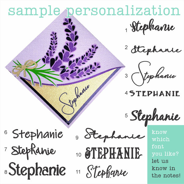 Lavender Bouquet Deluxe Corner Bookmark