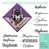 Purple Wolf Signature Corner Bookmark