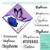 Purple Butterfly Poppy Signature Corner Bookmark