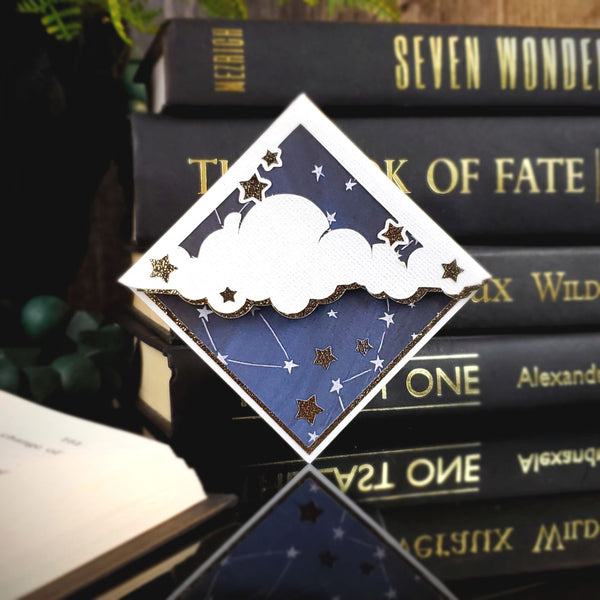 Night Sky Stars Signature Corner Bookmark