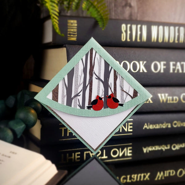 Birch Birds Deluxe Corner Bookmark