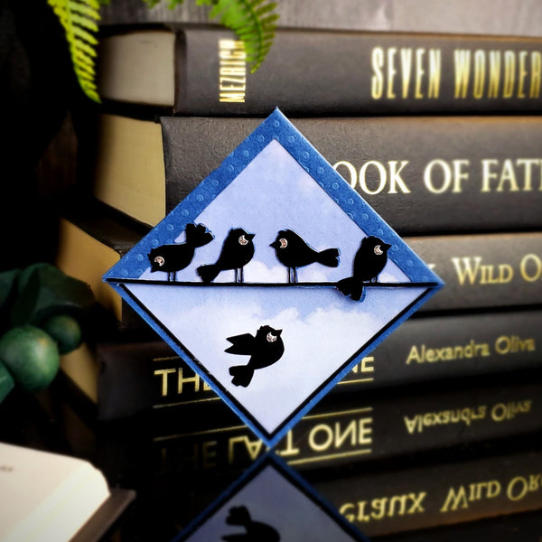Birds on a Wire Signature Corner Bookmark