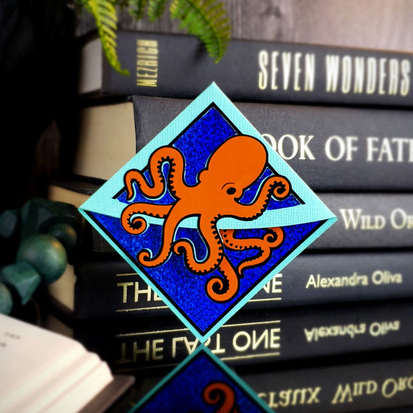 Octopus Paper Corner Bookmark