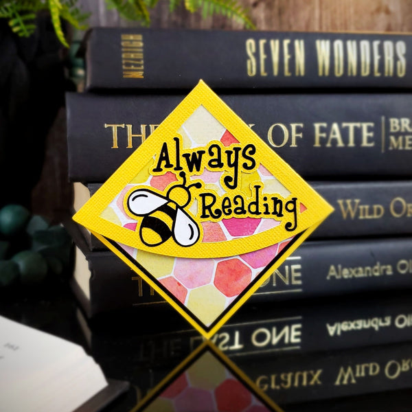 Always Bee Reading Signature Corner Bookmark